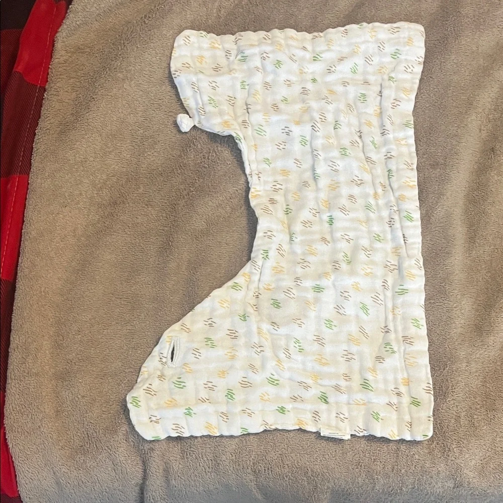Soft Baby burp cloths Set - Green and Brown
